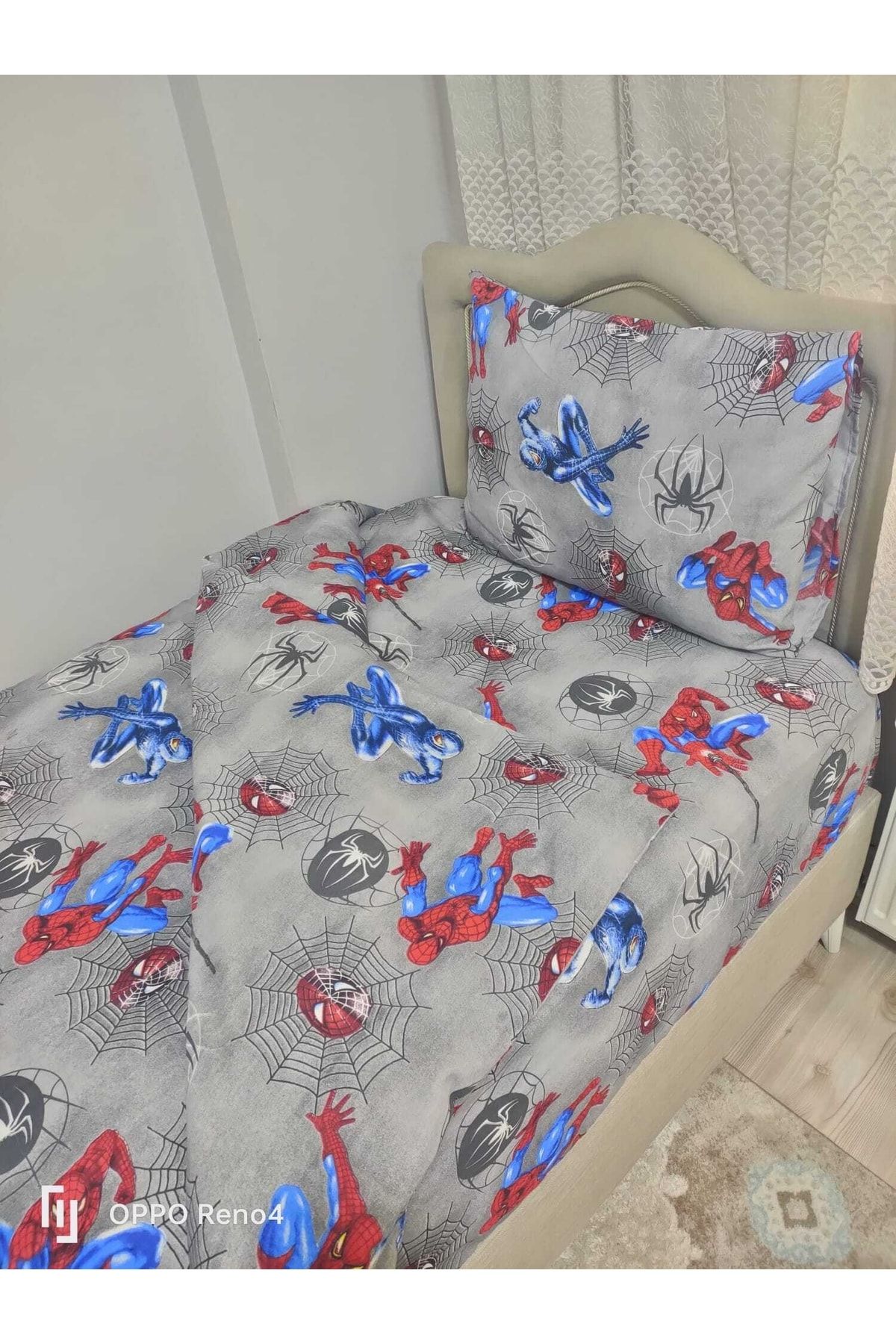 Tek%20Kişilik%20Gri%20Spiderman/örümcek%20Adam%20Ranforce%20Nevresim%20Takımı